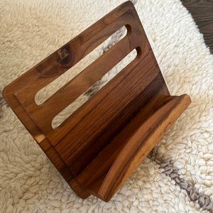 Wooden cookbook holder stand book acacia